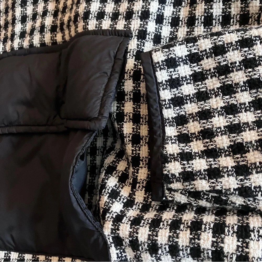 EUC Zara black/white check oversized jacket - Picture 5 of 10